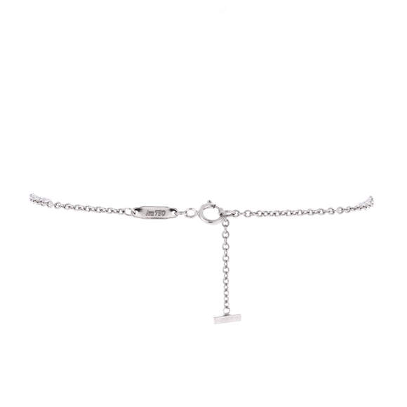 Tiffany & Co. Medium T Smile Chain Bracelet 18K White Gold with 10 Diamonds